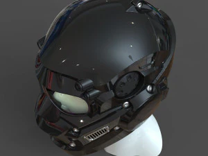 cad-friendly models kit helmet h1v1 and male head m1p1d0v1head 3D Model