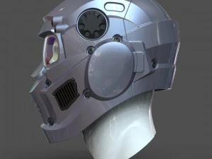 cad-friendly models kit helmet h1v1 and male head m1p1d0v1head 3D Model