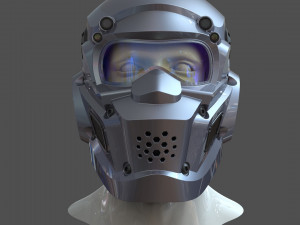 cad-friendly models kit helmet h1v1 and male head m1p1d0v1head 3D मॉडल