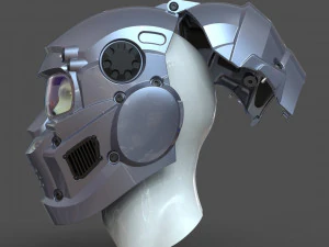cad-friendly models kit helmet h1v1 and male head m1p1d0v1head 3D Model