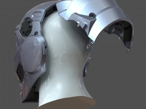 cad-friendly models kit helmet h1v1 and male head m1p1d0v1head 3D Model