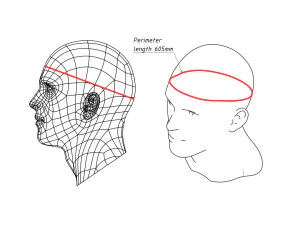 cad-friendly models kit helmet h1v1 and male head m1p1d0v1head 3D Model