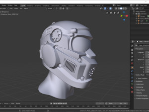 cad-friendly models kit helmet h1v1 and male head m1p1d0v1head 3D मॉडल