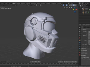 cad-friendly models kit helmet h1v1 and male head m1p1d0v1head 3D Model