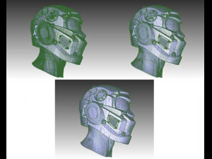 cad-friendly models kit helmet h1v1 and male head m1p1d0v1head 3D Model
