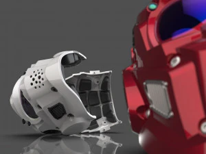 cad-friendly models kit helmet h1v1 and male head m1p1d0v1head 3D Model