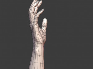cad-friendly casual woman hand model f1p2d1v1hand Modelo 3D