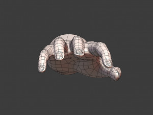 cad-friendly casual woman hand model f1p2d1v1hand Modelo 3D