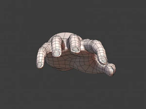 cad-friendly casual woman hand model f1p2d1v1hand 3D Model