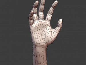 cad-friendly casual woman hand model f1p2d1v1hand 3D Model