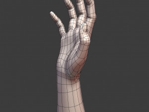 cad-friendly casual woman hand model f1p2d1v1hand Modelo 3D