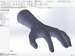 cad-friendly casual woman hand model f1p2d1v1hand 3D Model