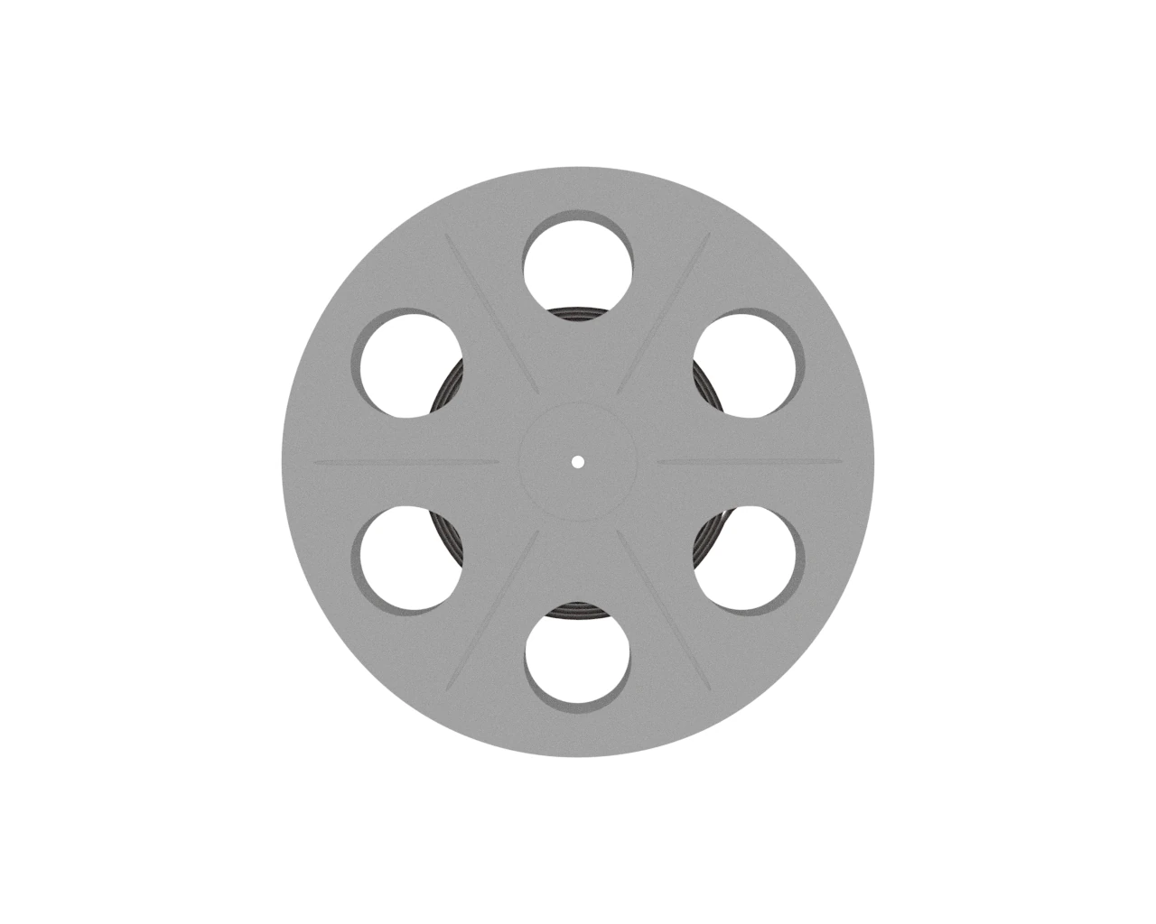 film reel 3D Model .c4d .max .obj .3ds .fbx .stl .blend 