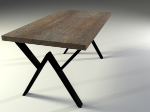low poly loft table 3D Model