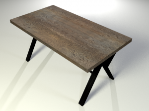 low poly loft table 3D Model