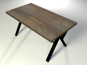 low poly loft table 3D Model