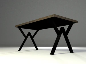 low poly loft table 3D Model