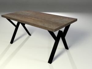 low poly loft table 3D Model