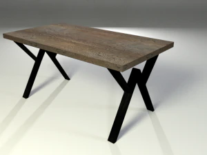 low poly loft table 3D Model