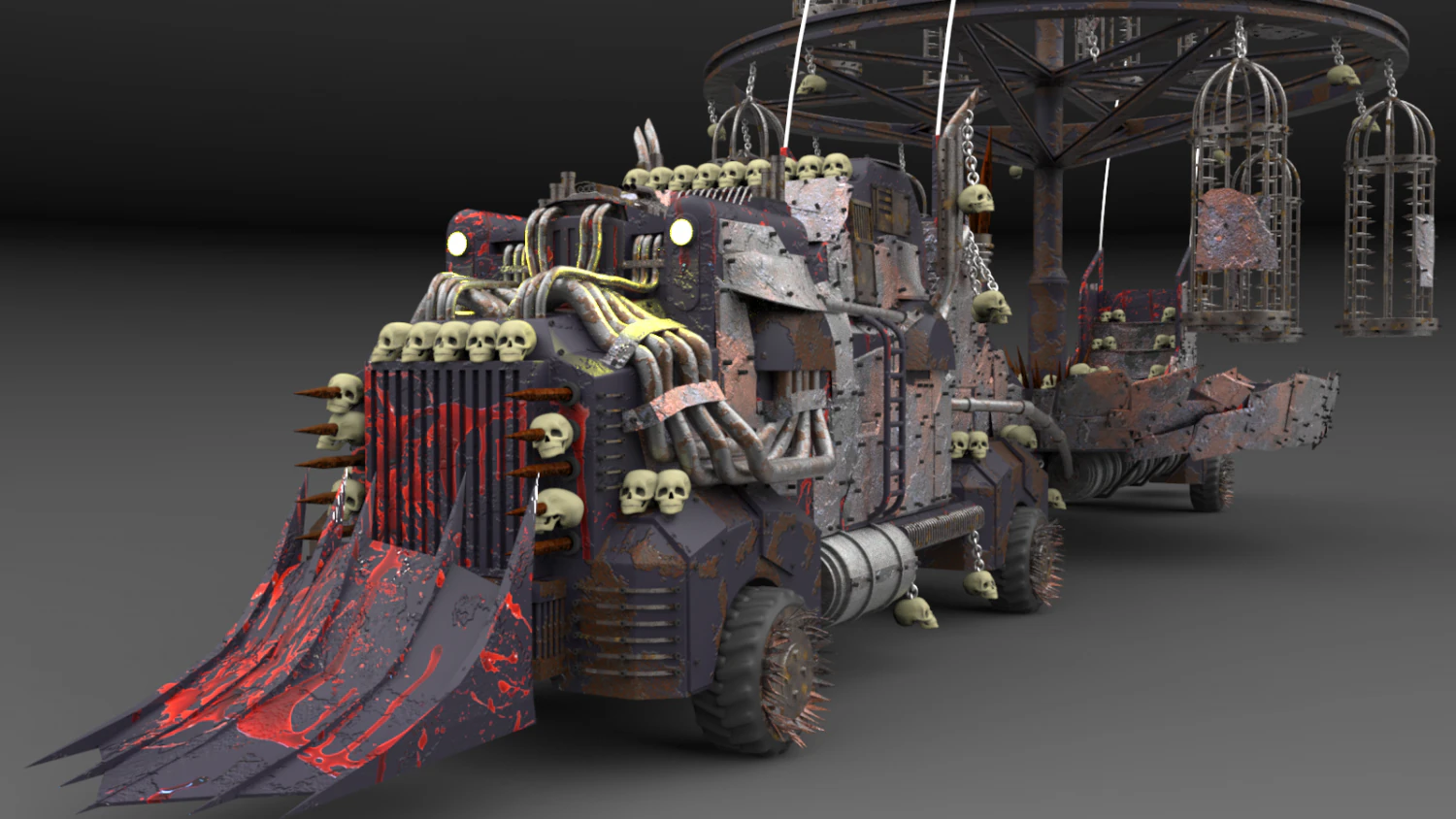 equipamento de guerra mad max Modelo 3D .c4d .max .obj .3ds .fbx .stl .blend 