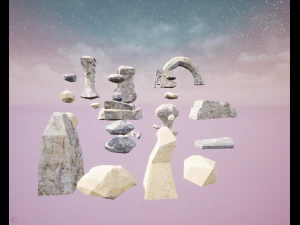 spielbereite Low-Poly-Modelle 3D Modell