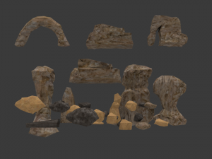 game ready low poly models 3D 모델