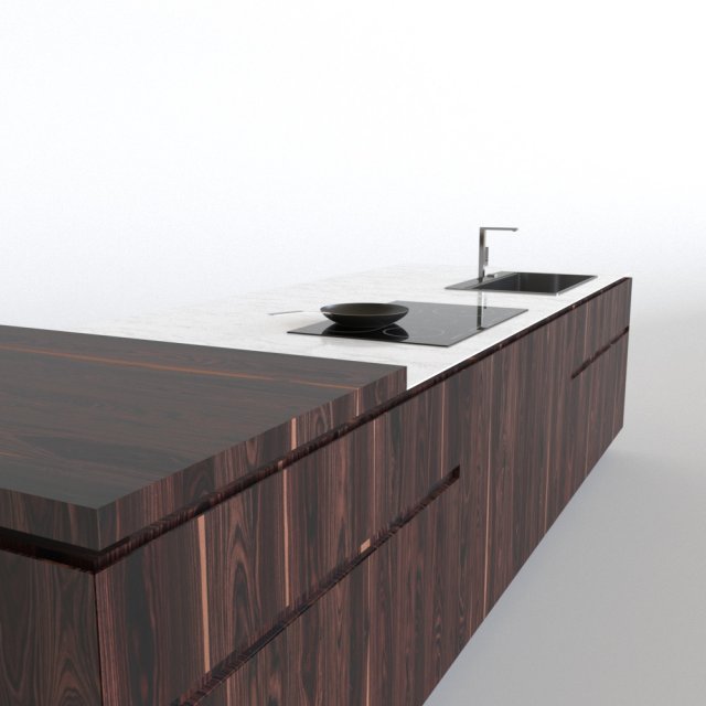 cesar elle kitchen island 3D 모델 .c4d .max .obj .3ds .fbx .stl .blend 
