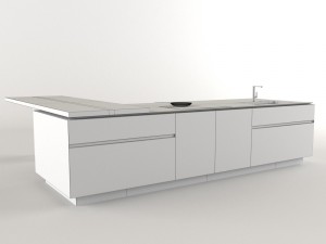 cesar elle kitchen island 3D 모델