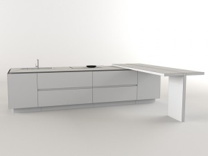 cesar elle kitchen island 3D 모델