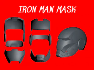 casque masque iron man Modèles 3D en vedette