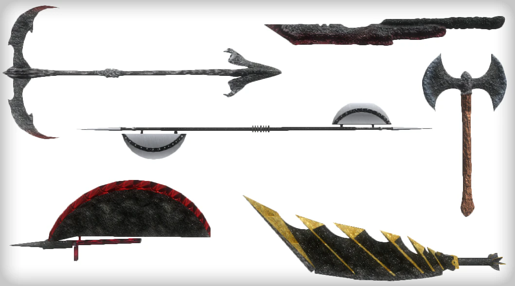 blades pack vol1 3D Model .c4d .max .obj .3ds .fbx .stl .blend 