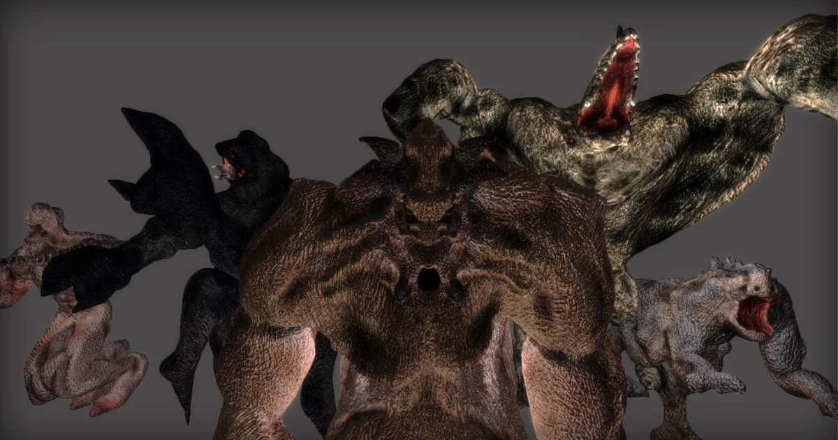 monster pack vol1 3D Model .c4d .max .obj .3ds .fbx .stl .blend 