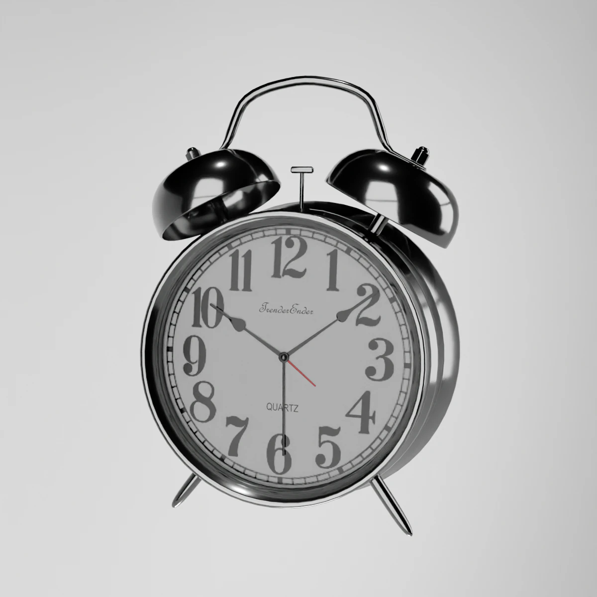 Alarm Clock Retro Style 3D Model .c4d .max .obj .3ds .fbx .stl .blend 