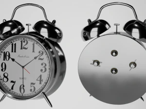 Alarm Clock Retro Style 3D Model