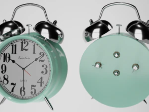 Alarm Clock Retro Style 3D Model