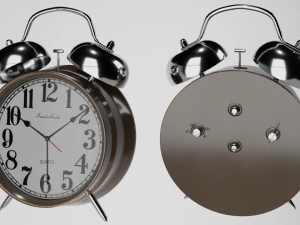 Alarm Clock Retro Style 3D Model