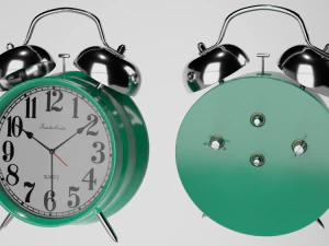Alarm Clock Retro Style 3D Model