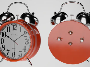 Alarm Clock Retro Style 3D Model