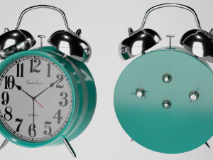 Alarm Clock Retro Style 3D Model