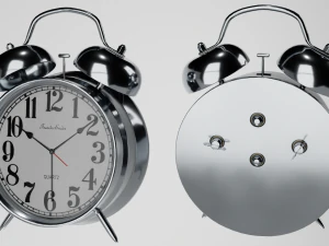 Alarm Clock Retro Style 3D Model
