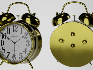 Alarm Clock Retro Style 3D Model