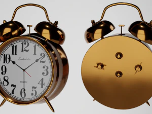Alarm Clock Retro Style 3D Model