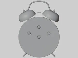 Alarm Clock Retro Style 3D Model