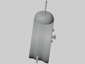 Alarm Clock Retro Style 3D Model