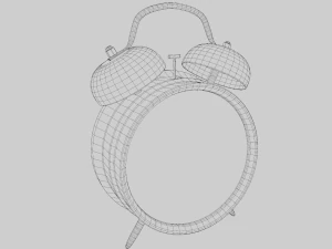 Alarm Clock Retro Style 3D Model