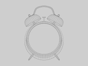 Alarm Clock Retro Style 3D Model