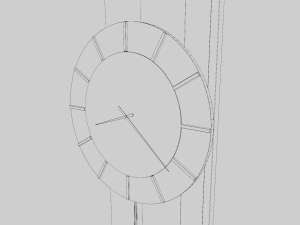 Modern Floor Clock 3D Модель