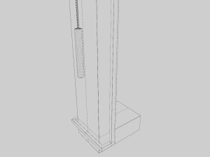 Modern Floor Clock 3D Model