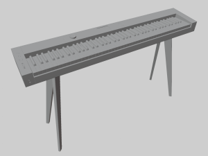 Electric Piano Retro Style 3D 模型