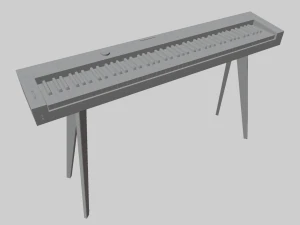 Electric Piano Retro Style 3D Model